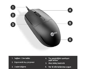 mouse wire lecoo ms100